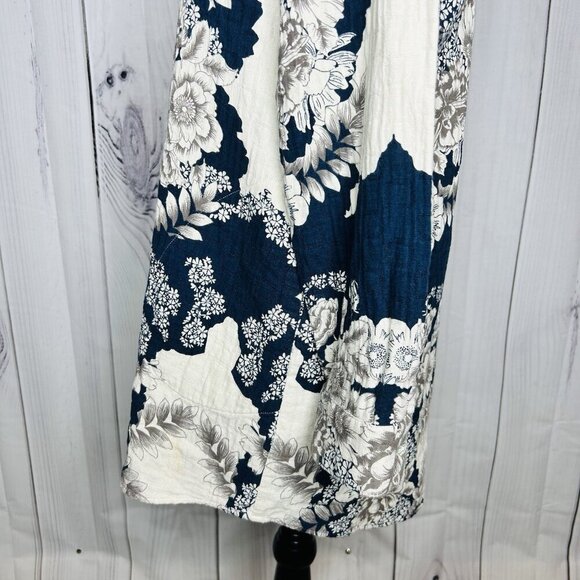 Soft Surroundings St Remy Floral Button Up Tunic Shirt Shacket Size Petite M - Picture 6 of 10